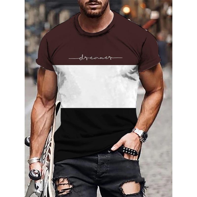 Short Sleeved Summer Spider Beast Digital Printed Fashionable T-shirt with Loose Fitting Head Round Neck Made of Milk Silk T-Shirts (men’s)
