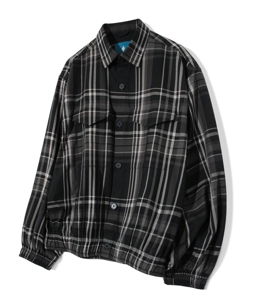 DIAMOND LAYLA Camp Check Double Pocket Shirt Jacket S130 - Black