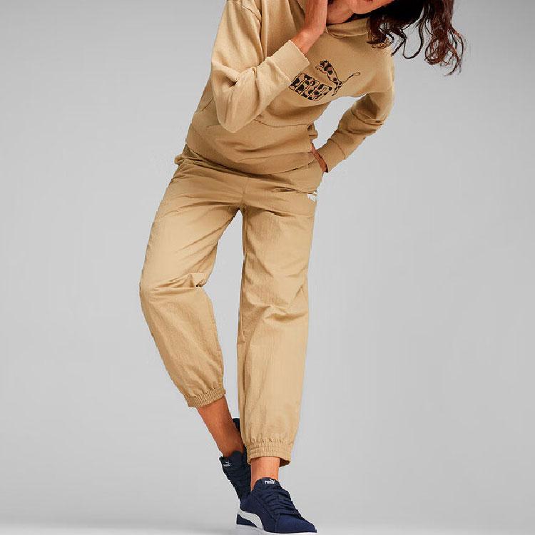 Puma Однотонные спортивные тренировочные тканые брюки-джоггеры женские коричневые 682272-83
