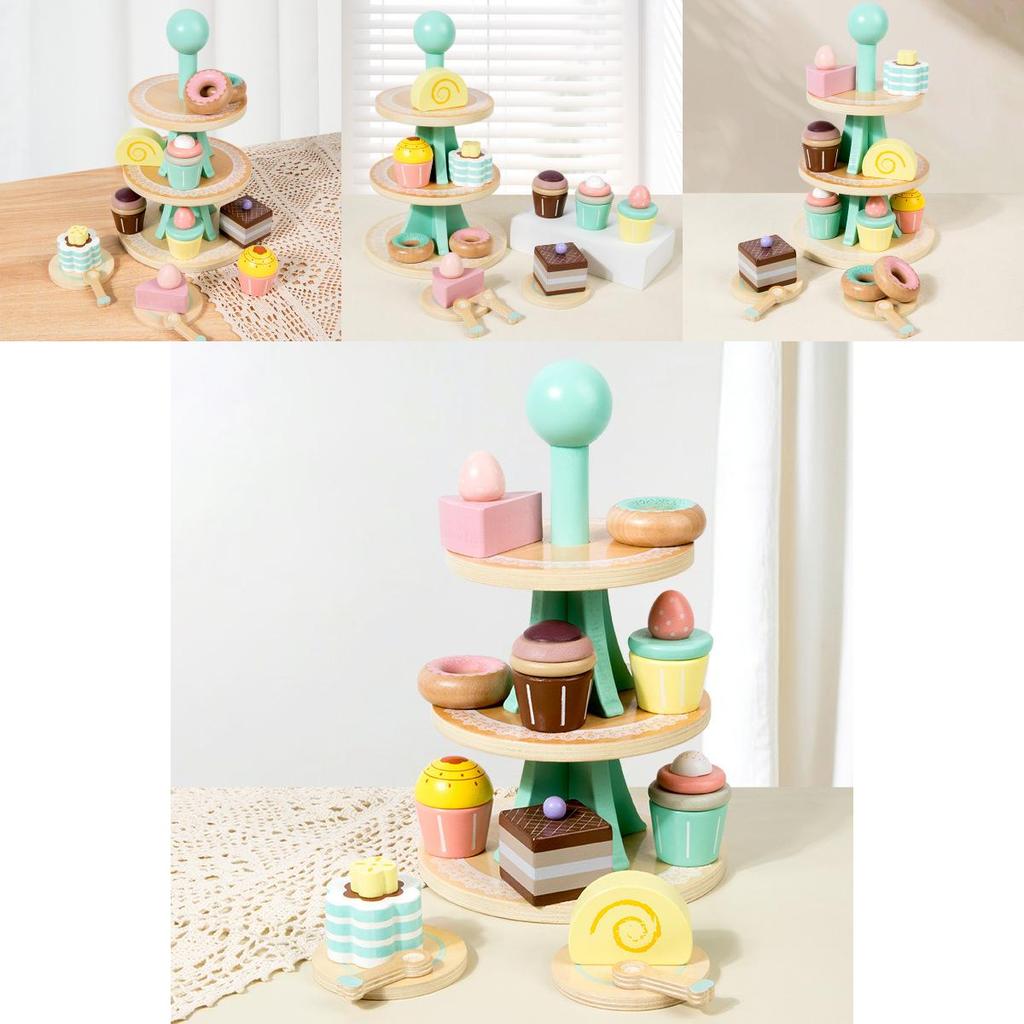 Educational Wooden Play Food Storage Rack For Children With Realistic Kitchen Role Play And Fine Motor Skills Development