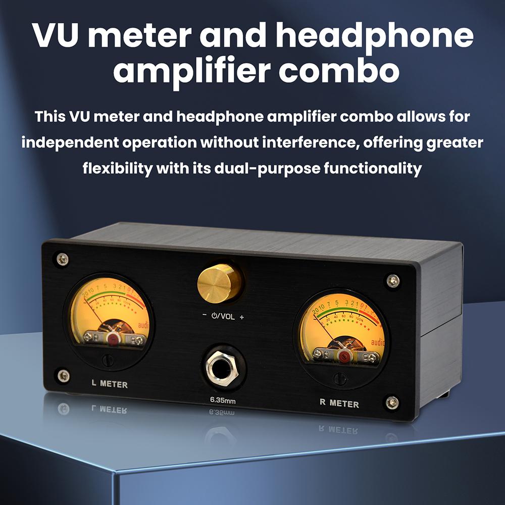 Xz-U6Pro Комбинированный усилитель для наушников и VU-метр Hi-Fi Аудио Стереоусилитель с линейным стабилизированным блоком питания для кристально чистого звука