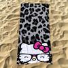 1 шт. Sanrio Hello Kitty Пляжное полотенце с леопардовым принтом Полиэстер Быстросохнущее Легкое Мягкое полотенце для плавания Серфинга Кемпинга Путешествий