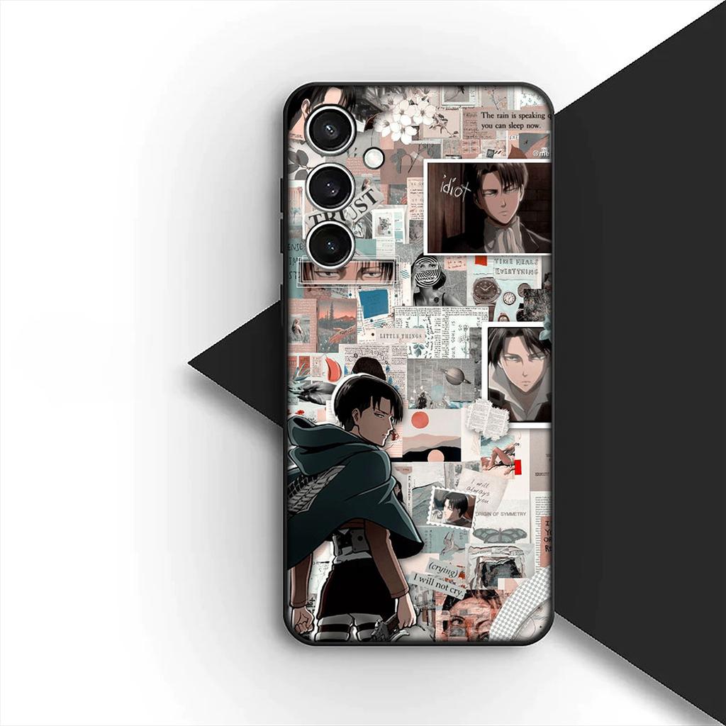 Чехол для Samsung Galaxy S20 S22 S21 FE Ultra Plus A07 A17 A15 A16 A25 A57 A37 Чехол для телефона Комиксы Атака титанов Леви Эрен