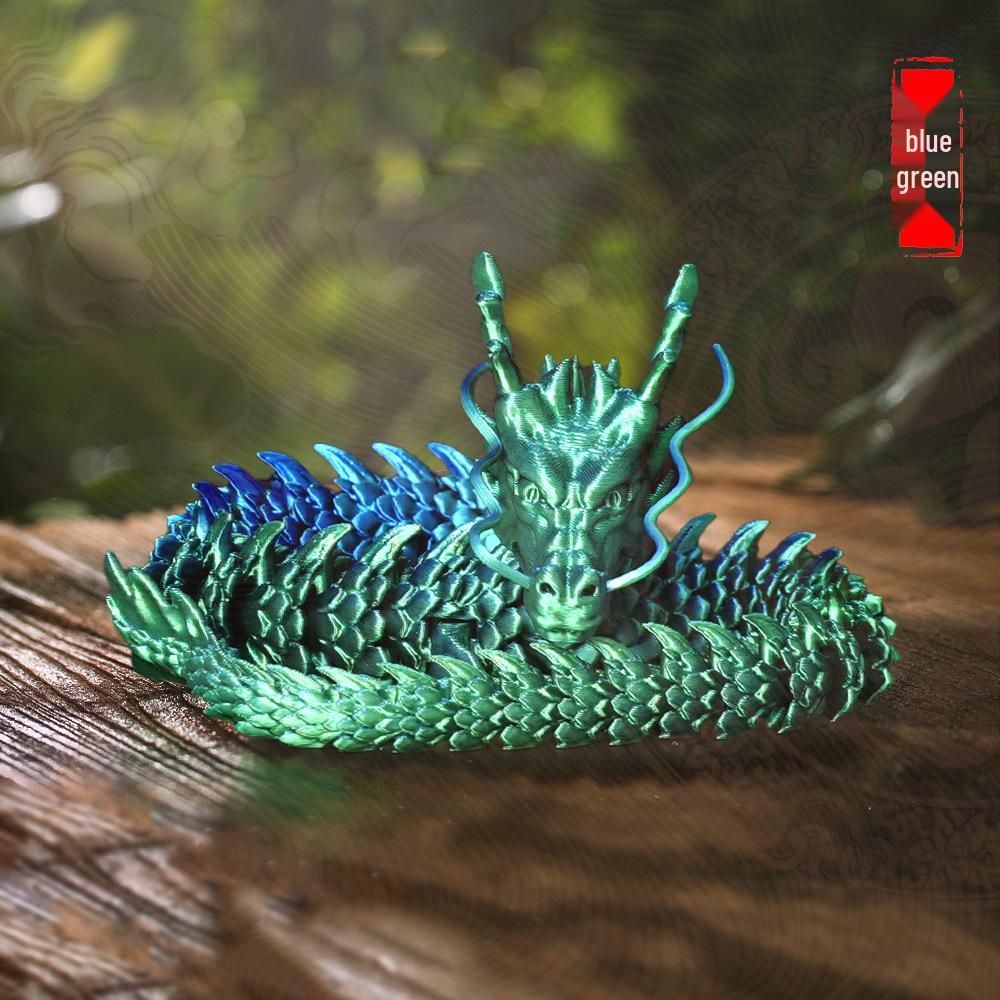 Подвижный 3D-печатный китайский дракон Детский подарочный орнамент