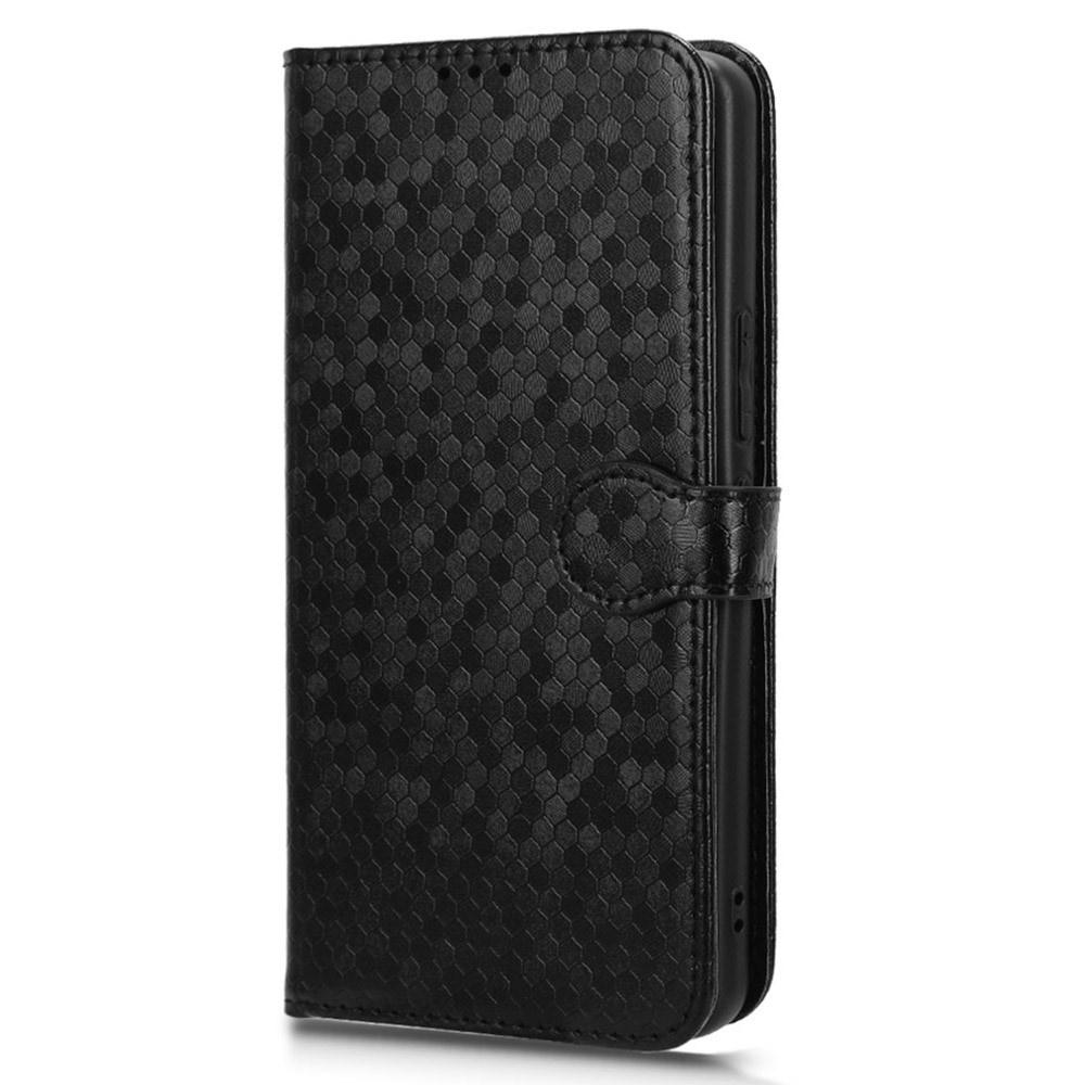 Motorola Edge 60 Pro Wallet Rhombus Flip Case, Black
