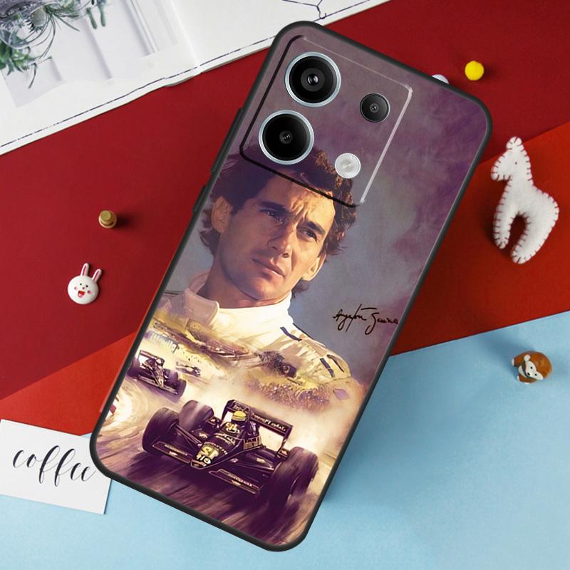 Чехол для гонок Ayrton Senna F1 для Xiaomi Redmi 12 13C 12C 10C 9C Redmi Note 13 9 10 11 12 Pro 9S 10S 11S 12S