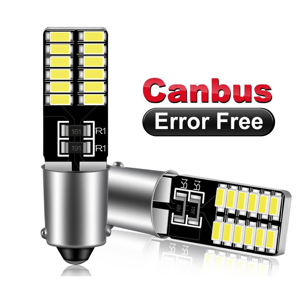 2 шт./1 шт. без ошибок Canbus T4W H6W Led BA9S светодиодная лампа 24SMD 3014 освещение салона автомобиля авто купольная лампа для чтения двери освещения номерного знака