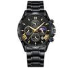 Men Stainless Steel Watch Luminous Date Sports Business Quartz Wristwatch
