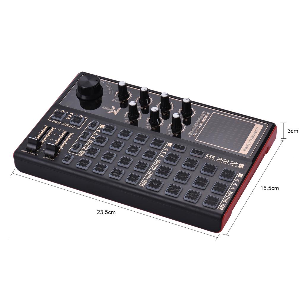 SK300 Внешняя звуковая карта для живого звука, с функцией изменения голоса, набор аудиомикшера, встроенный аккумулятор, несколько звуковых эффектов с