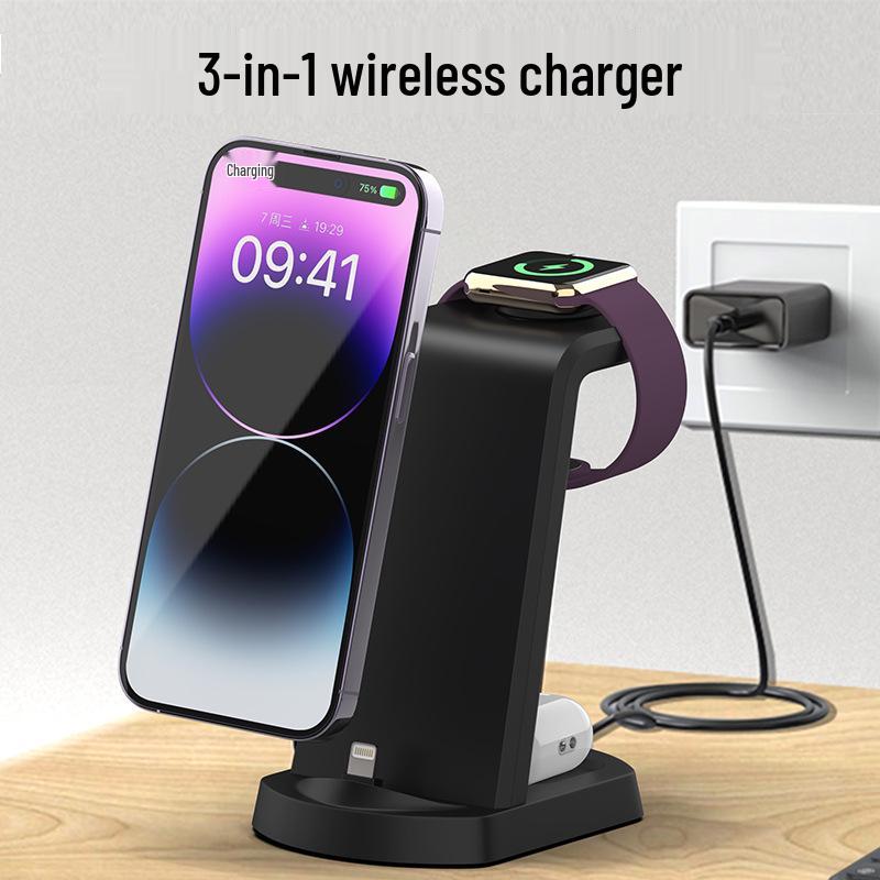 Беспроводная зарядная станция 3-в-1 для iPhone, Apple Watch и наушников