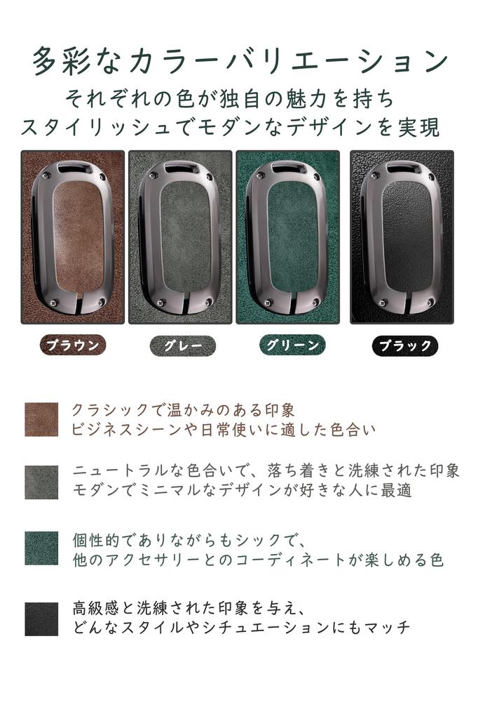 [ontto] Чехол для ключа Honda Key Case Key Holder из сплава + кожи Стильный смарт-ключ, совместимый с Step Wagon N-BOX JF5 JF6 Odyssey Fit XRV Accord Civ