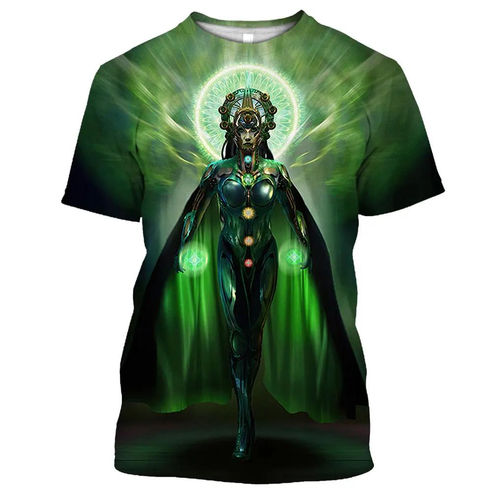 Новые мужские футболки Summer Tide Fantasy Figure Picture, повседневные футболки с 3D-принтом в стиле хип-хоп с круглым вырезом и коротким рукавом