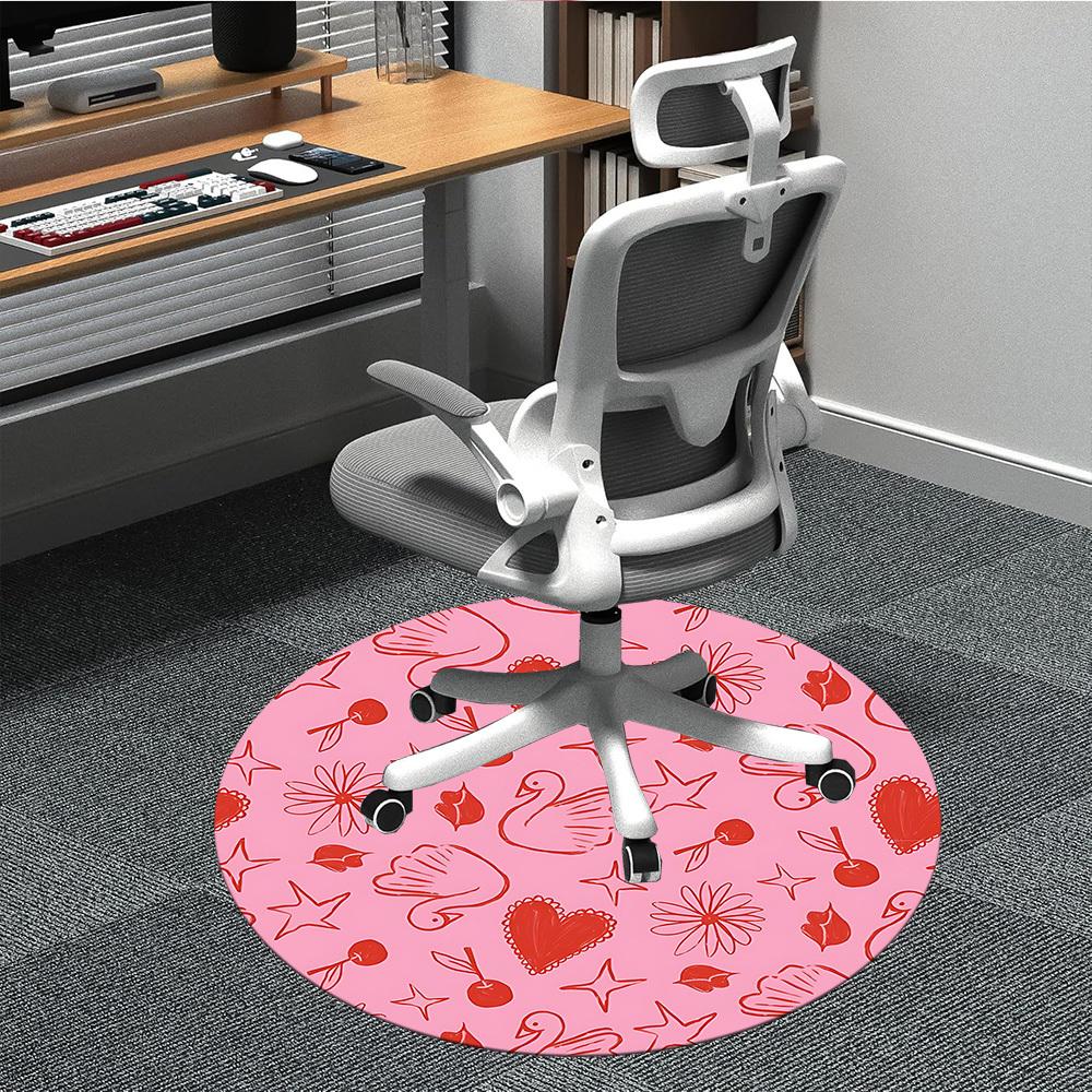1pc Love Hearts Chair Carpet for Office, Perfect for Office, Holiday Party Decoration Choice yy260314029