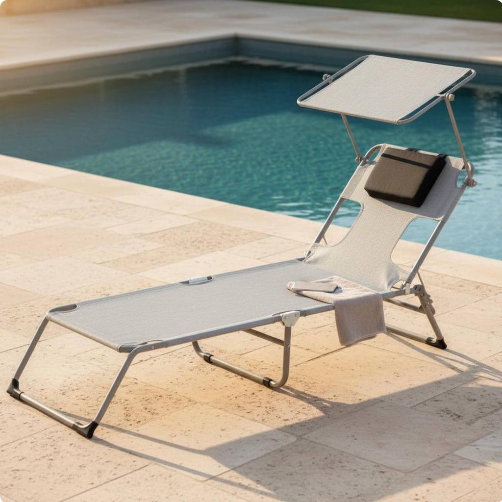 Face down Tanning Chair Foldable Design Face down Tanning Lounger Padded Sunbathing Chair Breathable Textile for Beach Goers