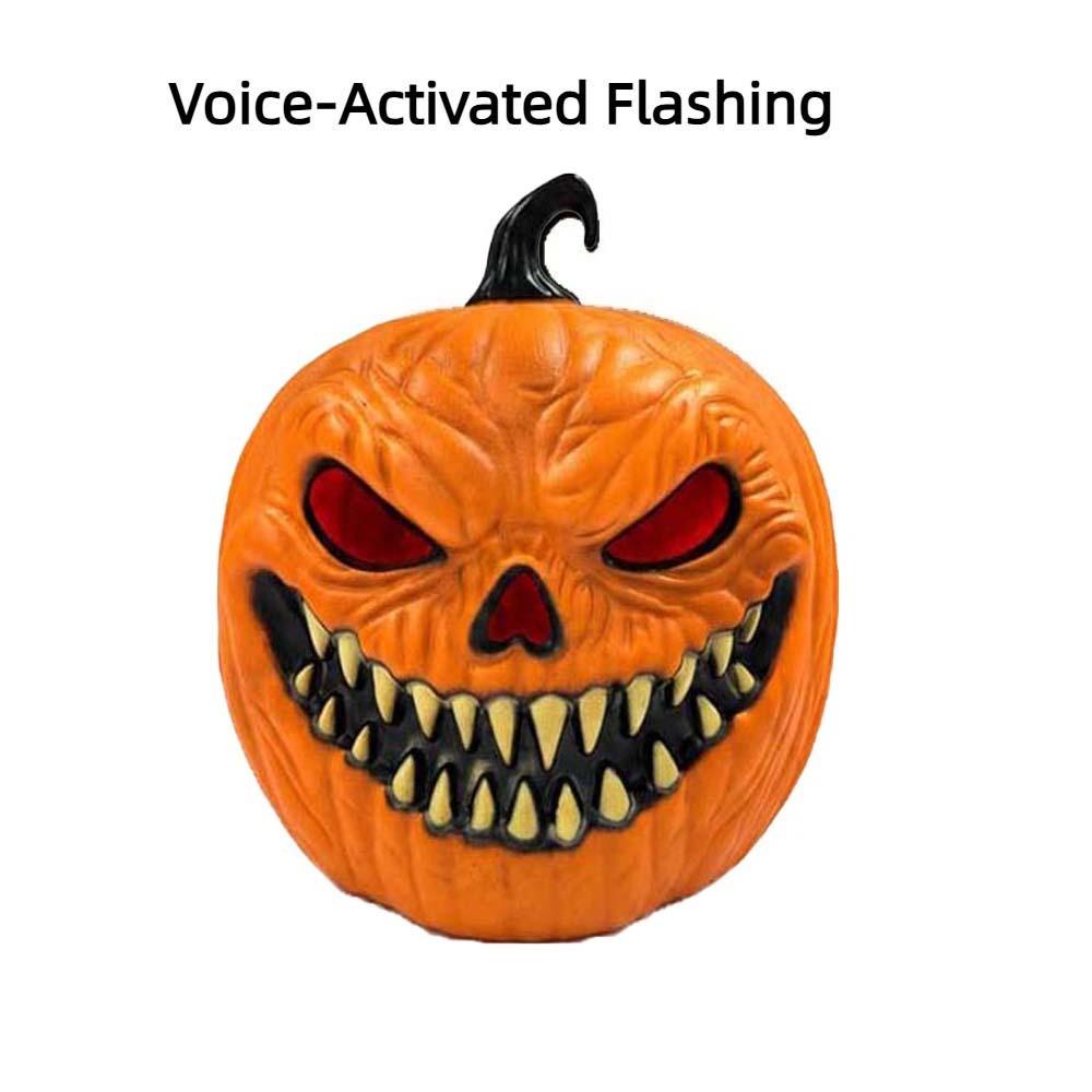Voice-Activated Halloween Ornament Glowing Sound Activated Lamp Pumpkin Light Indoor