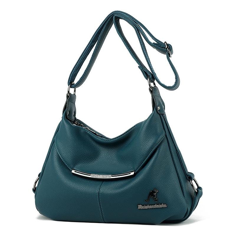 Women's Bag New Casual Soft Leather Lightweight Large Capacity Middle-aged and Elderly Mothers Women's One-shoulder Crossbody Bag