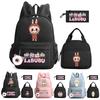 3Pcs/set Cute Printed Backpack Lunch Bag Pencil Case Children Girl Boy Mokoko Student Schoolbag Zimomo Kid Gift Mochila