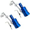 DEVMO 2Pcs XL Size Aluminum Alloy Universal Turbo Sound Exhaust Muffler Pipe Whistle Car Roar Maker (XL-Black)