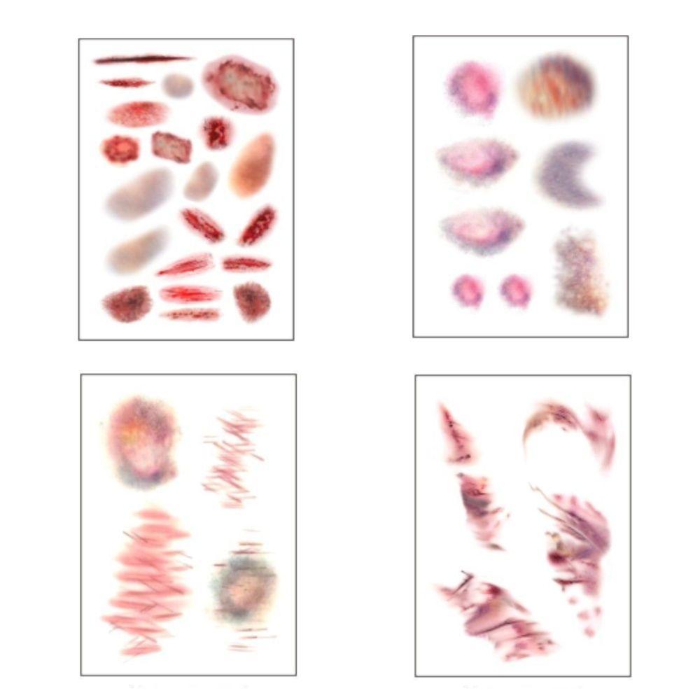 4Sheets Realistic Halloween Temporary Tattoos Waterproof Fake Tattoo  Party