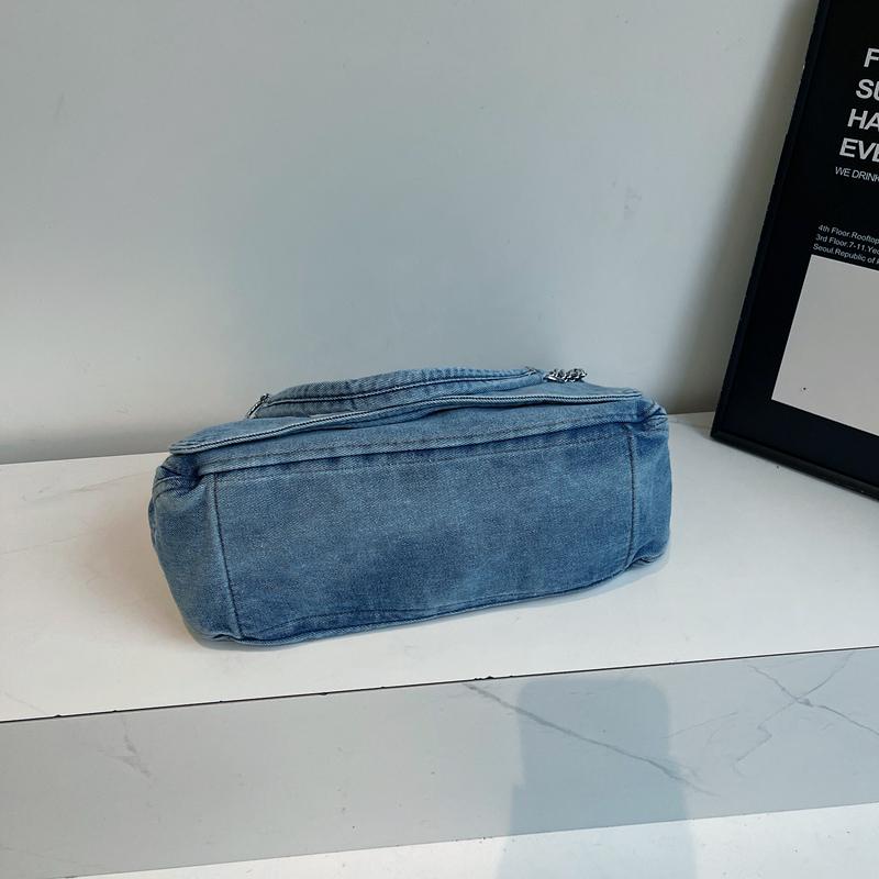 Сумка-мессенджер из денима, женская сумка через плечо, сумка через плечо с цепочкой