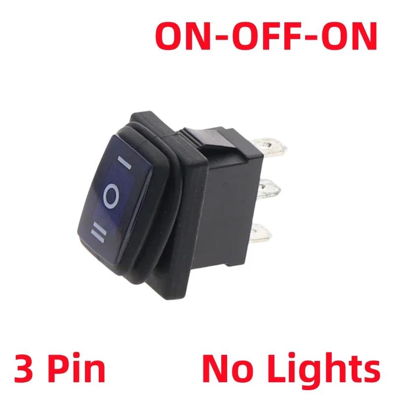 1PCS KCD1 waterproof mini toggle switchs no light latching 3gear 3pin ON-OFF-ON button rocker switch AC 250V/6A 125V/10A