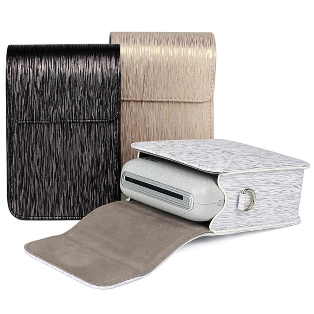 Fenmaru Instax Mini Liplay Case PU Leather Compact Case Instax Mini LiPlay Instant Camera Case Protective Cover Bag, (White)