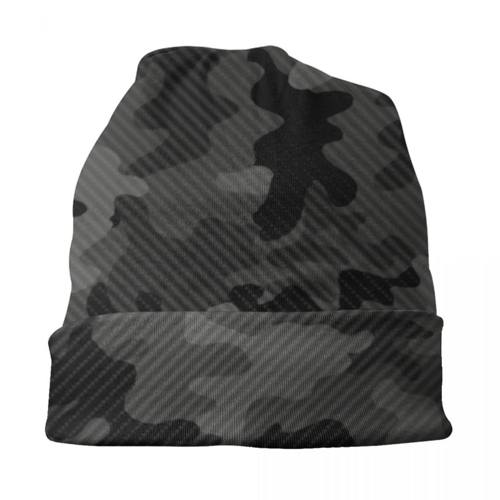 Углеродный камуфляжный капот, модная вязаная шапка для женщин унисекс, осенне-зимняя теплая армейская военная камуфляжная шапка с черепами, шапки
