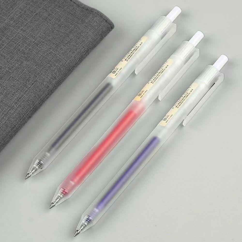 Black/Blue/Red Ink Gel Pen Press Type Signature Pens Multifunctional Writing Tool Stationery