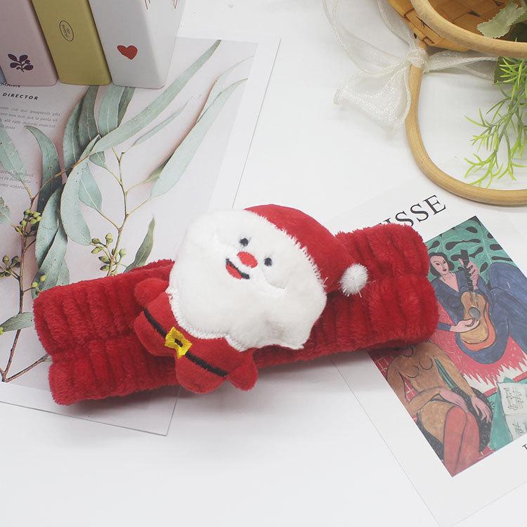 Плюшевая рождественская повязка для макияжа для умывания лица