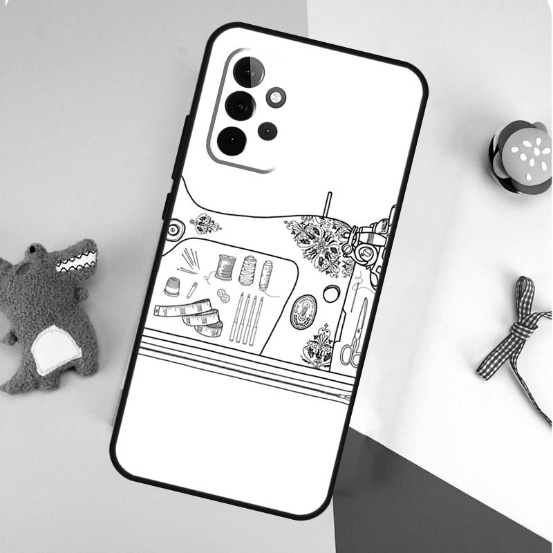Швейная машина Чехол для телефона Samsung Galaxy A54 A34 A14 A55 A35 A15 A53 A33 A13 A05 A06 A16 A22 A32 A52