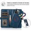 Detachable Multi Card Flip Magnetic Wallet Leather Case for iPhone 15 14 13 12 Pro Max Xs Max XR 8 7Plu Samsung S23 S22 S21 Ultra Plus A14 A13 A52 A53