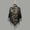 New Hollow Monochrome Polyester Triangle Scarf Women's Popular Hot-selling Solid Color with Soft Shawl