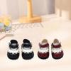 1 Pair Mini Doll Finger Shoes PU Doll Leather Shoes Doll Accessories Lace Mini Boots Cotton Doll