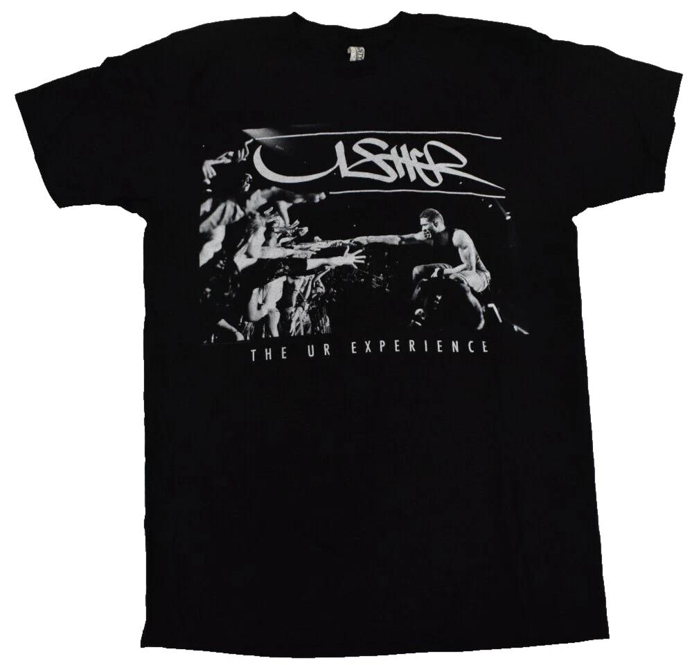 Usher Mens Adult #URXTOUR UR Experience Tour Black Shirt New S, M