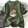 Забавная женская футболка с принтом Capybara 3D, летняя, с милым принтом животных, с коротким рукавом, графические футболки, уличная женская одежда