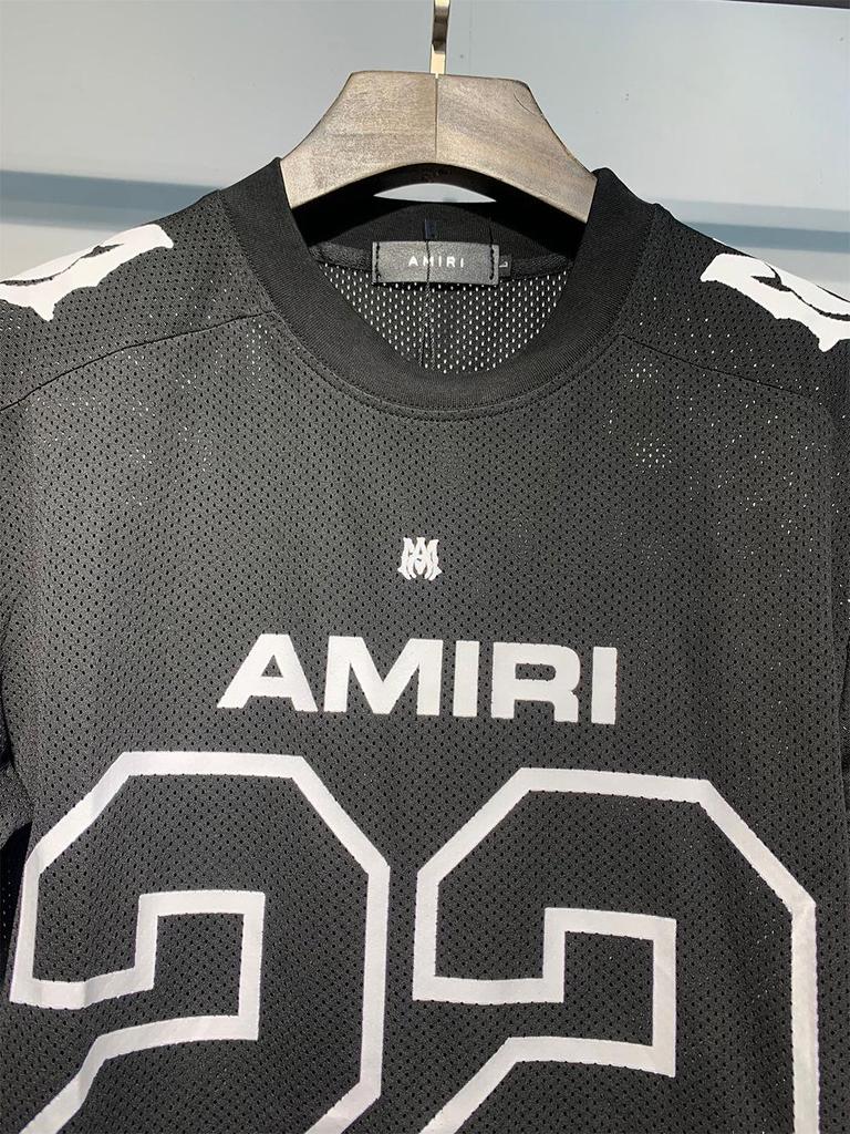 Мужская футболка American Trend Mesh с круглым вырезом и коротким рукавом, с принтом буквы «22»