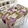 Diamond Flower Tablecloth Butterfly And Morning Glory Washable Thicken Cotton Cloth Rectangular And Round Table Cloth