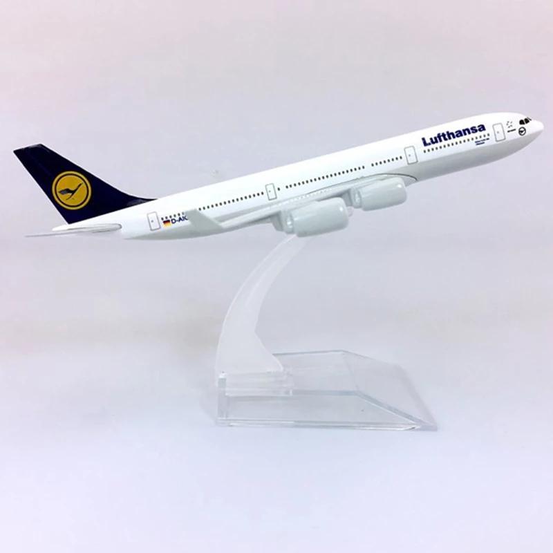 Модель самолета в масштабе 1/400, 16 см, Lufthansa Airbus A380, литая металлическая модель самолета, домашние аксессуары, украшения