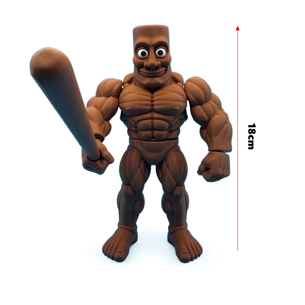 Новинка Шарнирная фигурка Тунтунгтунг Сахур 3D-печать Деревянный человечек Фигурка Настольная Рука Подвижная Экшн-фигурка Коллекционная