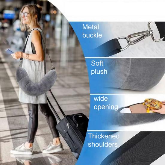 Набивная дорожная подушка, упаковываемая, наполняемая одеждой, сумка для хранения, портативная мягкая бархатная наволочка, дорожные принадлежности для самолета