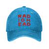 Бейсболка Radioheads Винтажная Потертая Джинсовая Кепка Snapback Унисекс Стиль Для Активного Отдыха Регулируемая Посадка Кепки