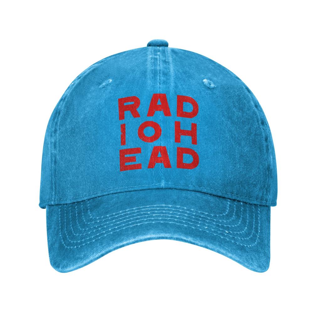 Бейсболка Radioheads Винтажная Потертая Джинсовая Кепка Snapback Унисекс Стиль Для Активного Отдыха Регулируемая Посадка Кепки