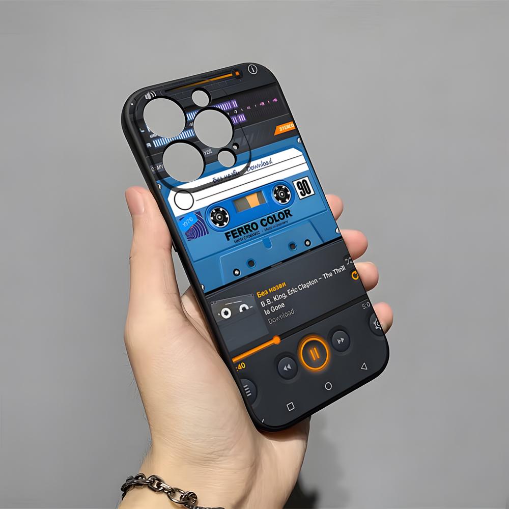 Ретро Музыкальные Кассеты Камера Чехол для Телефона Для 16 Pro Max Iphone 15 14 Pro Max 13pro 11 X Xs Xr 8 7Plus Силиконовый Чехол