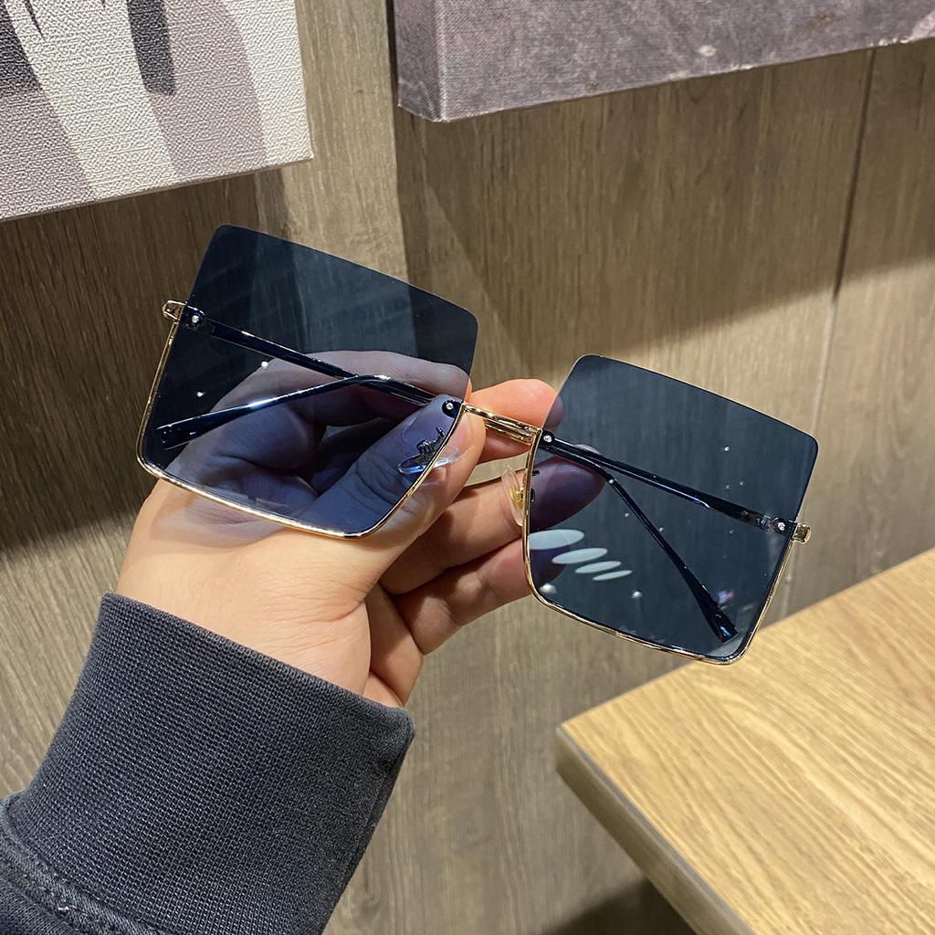 Creative Metal Frame Semi -Rimmed Uv400 Sunglasses For Women ,Streetwear Fashion Half Frame Men 'S Sunglasses Streetwear