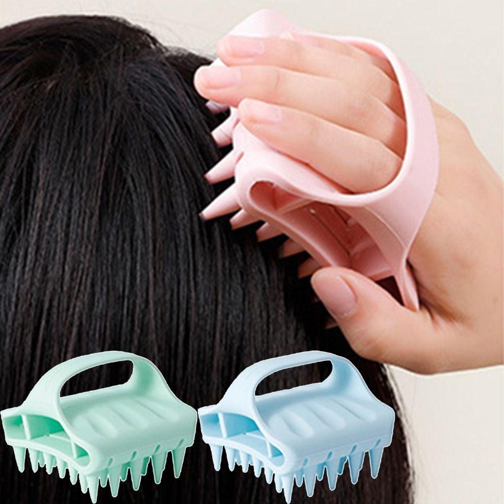 Портативный скраббер для очистки кожи головы Ручная отшелушивающая щетка для волос Все типы волос