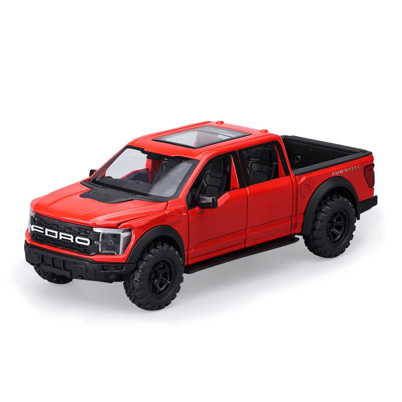 1:32 simulation Ford F150 pickup alloy car model with doors that can be opened, sound and light feedback off-road vehicle model
