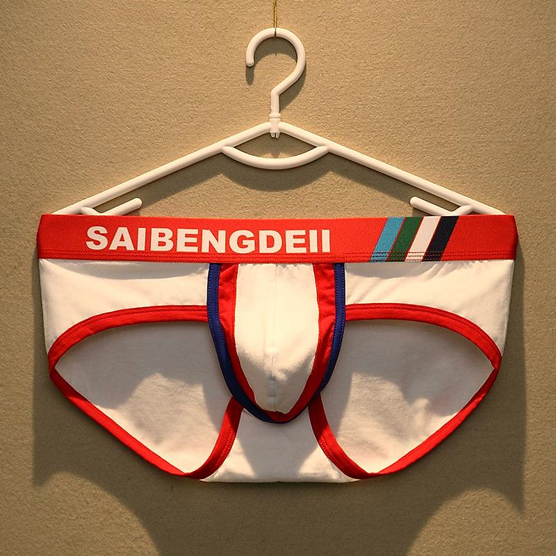 Мужское дышащее нижнее белье-треугольники из чистого хлопка, молодежное, с низкой посадкой, сексуальное, облегающее