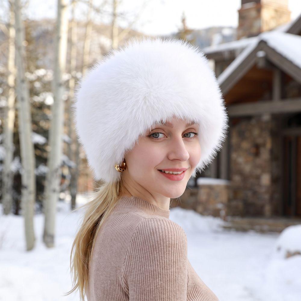 Imitation Fur Artificial Fur Hat Warm Fluffy Hat Winter Elastic Headband Winter Hair Accessories