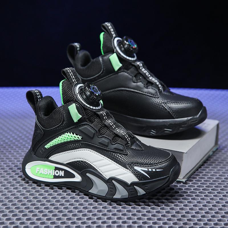 Детские баскетбольные кроссовки - Легкие, Средний/Большой размер, Кожа весна 2025, для мальчиков и девочек.