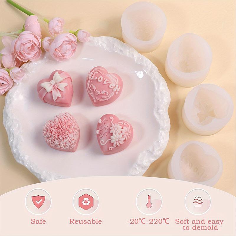 1шт силиконовая форма в форме сердца прозрачная форма для мыла ручной работы форма для свечей ко Дню святого Валентина форма для самостоятельного изготовления